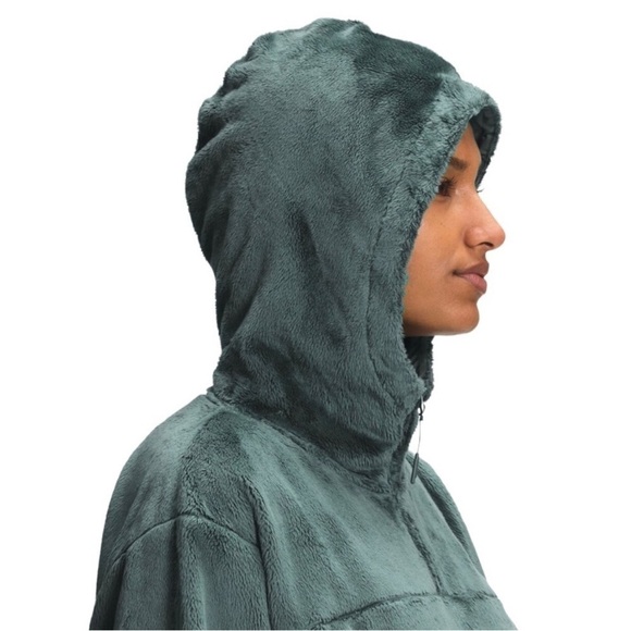 The North Face Osito Quarter Zip Cropped Hoodie Balsam Green Size XL - Picture 3 of 10